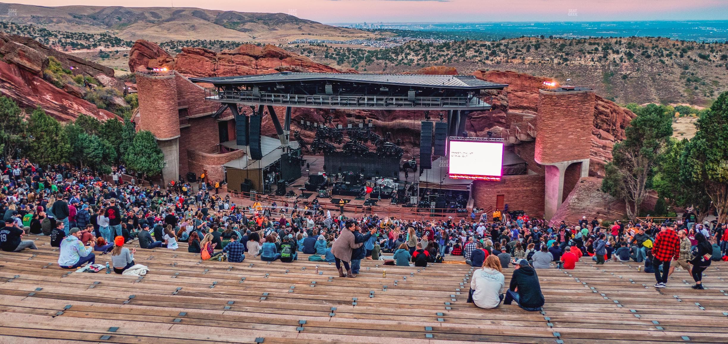 Red Rocks Amphitheatre - Section Reserved Back Center Right View Seat View