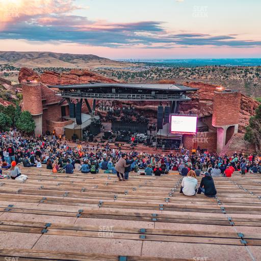 Red Rocks Amphitheatre - Section Reserved Back Center Right View Seat View