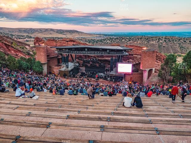 Red Rocks Amphitheatre - Section Reserved Back Center Right View Seat View