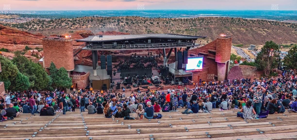 Red Rocks Amphitheatre - Section Reserved Back Left View Seat View