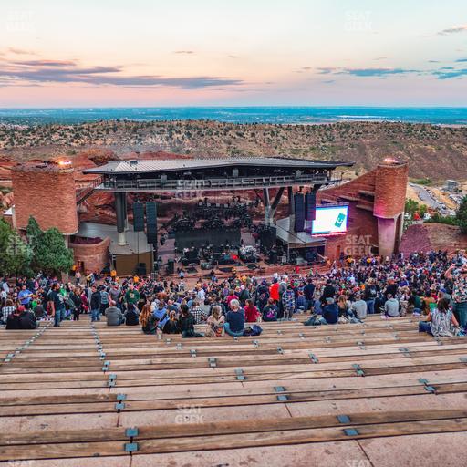 Red Rocks Amphitheatre - Section Reserved Back Left View Seat View