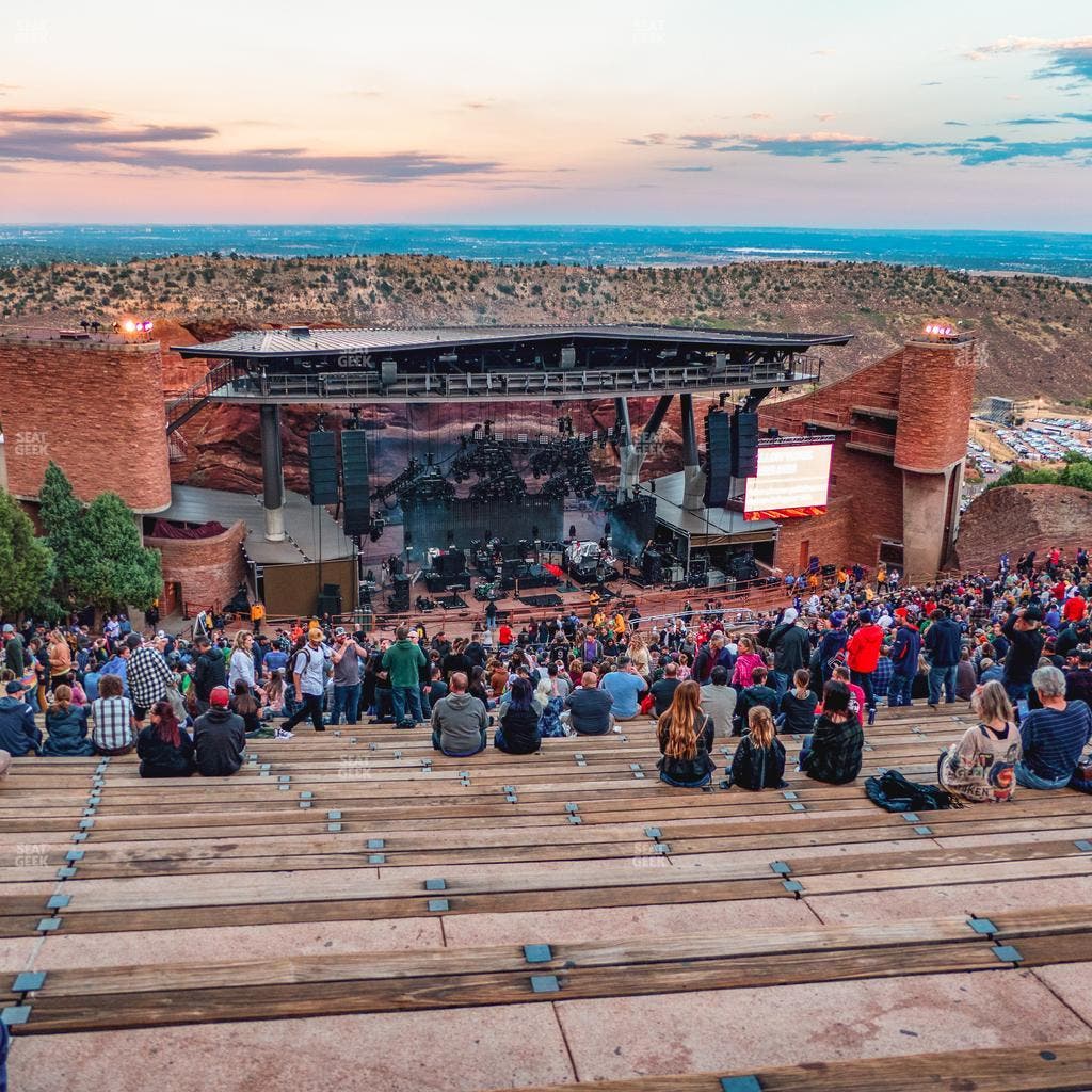 Red Rocks Amphitheatre - Section Reserved Back Left View Seat View