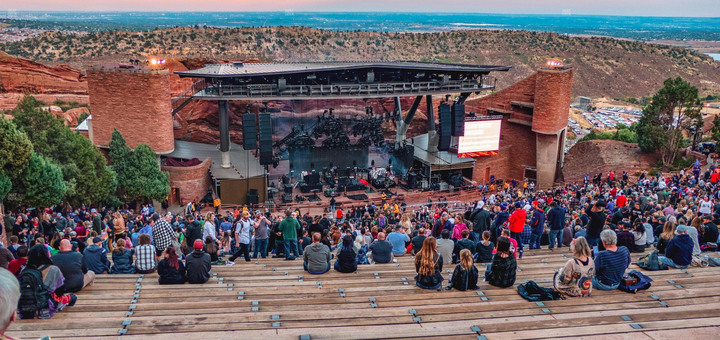 Red Rocks Amphitheatre - Section Reserved Back Left View Seat View