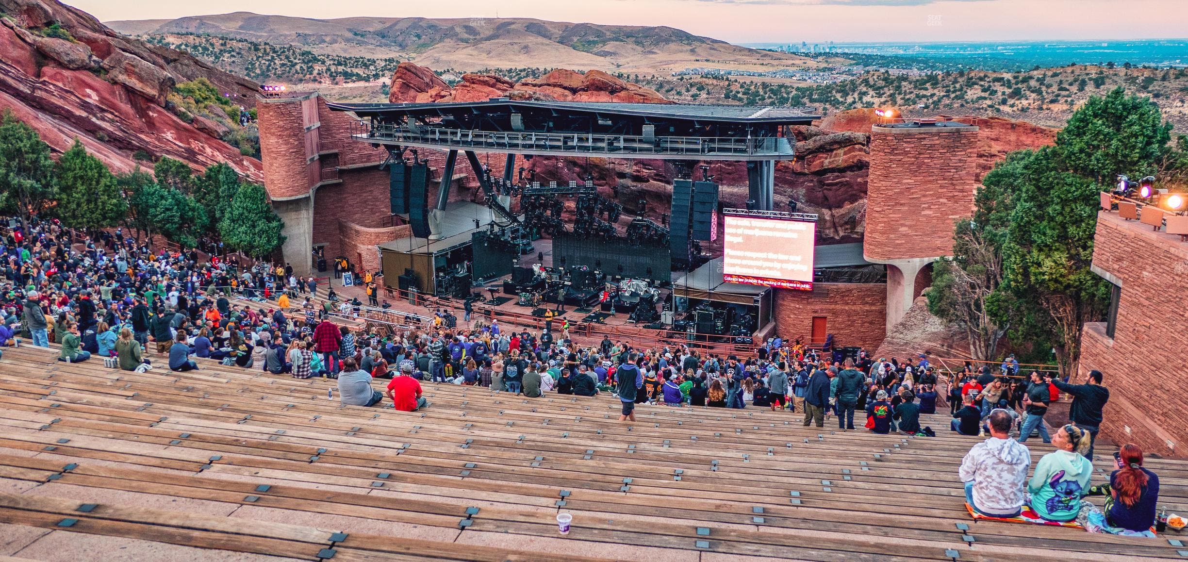 Red Rocks Amphitheatre - Section Reserved Back Right View Seat View