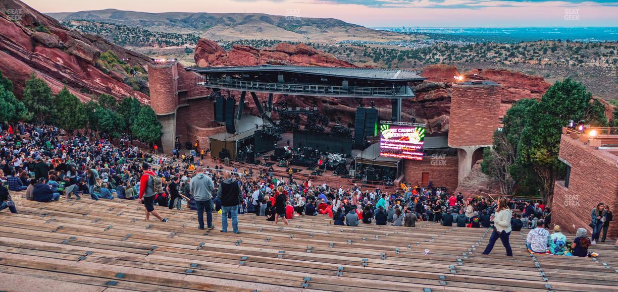Red Rocks Amphitheatre - Section Reserved Back Right View Seat View