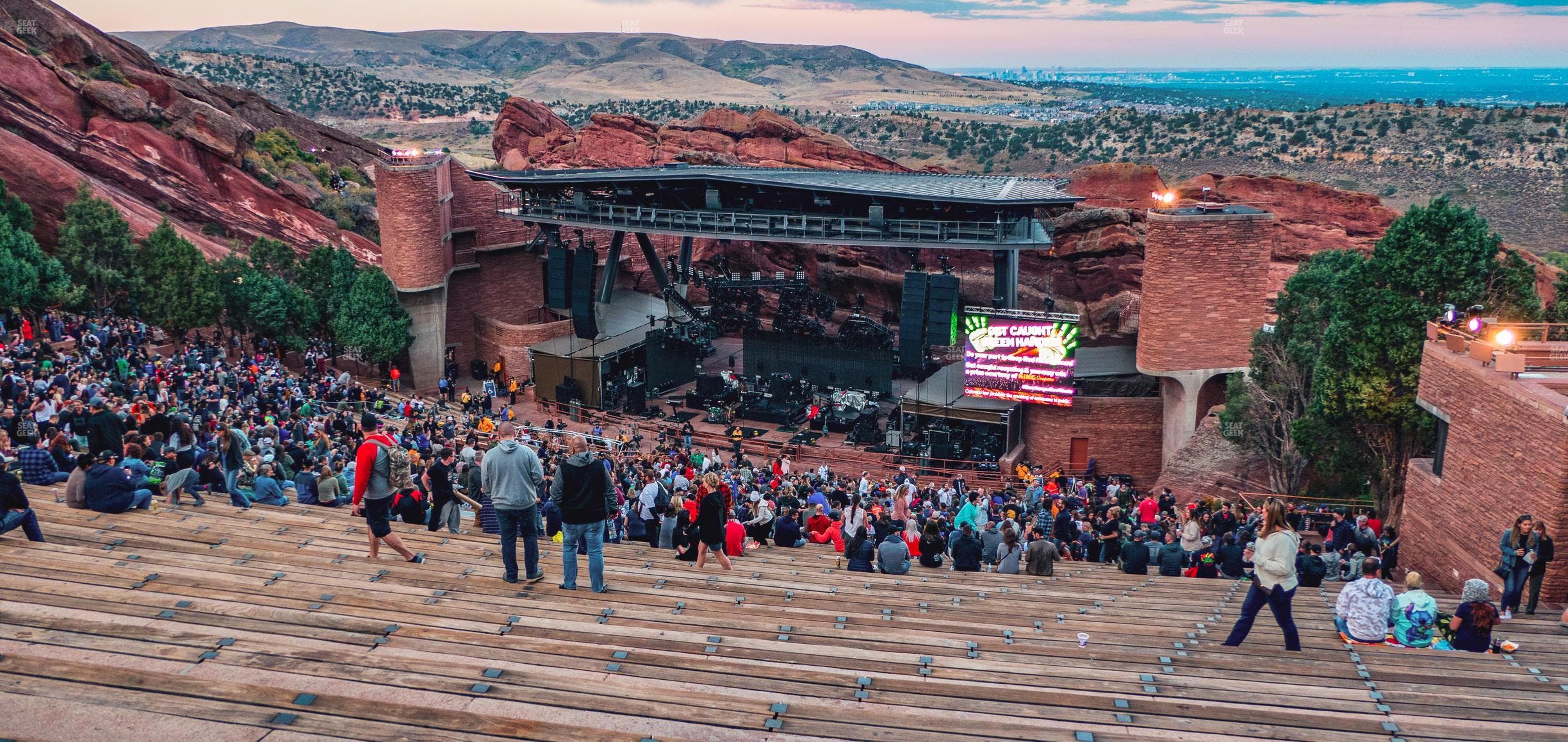 Red Rocks Amphitheatre - Section Reserved Back Right View Seat View