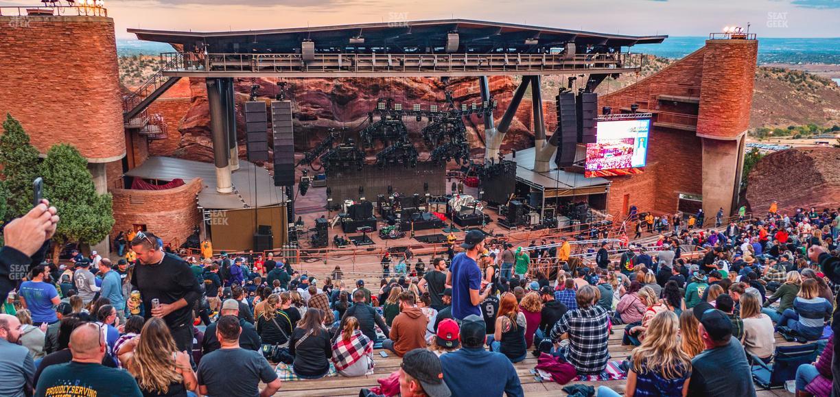 Red Rocks Amphitheatre - Section Reserved Middle Center Left View Seat View