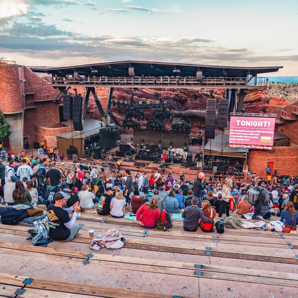 Red Rocks Amphitheatre - Section Reserved Middle Center Right View Seat View
