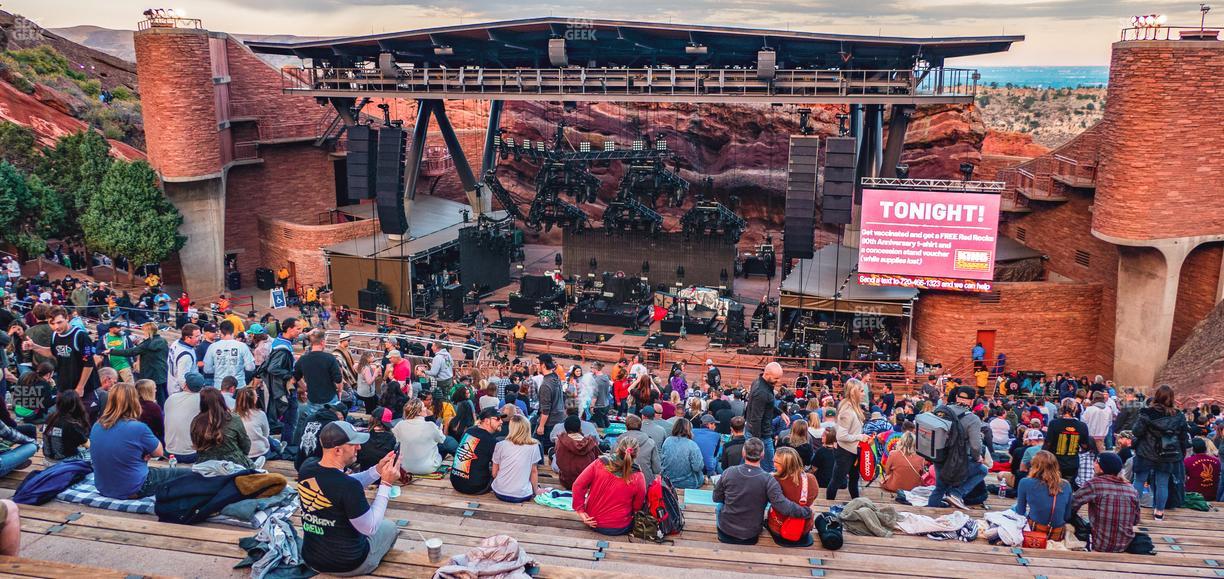 Red Rocks Amphitheatre - Section Reserved Middle Center Right View Seat View