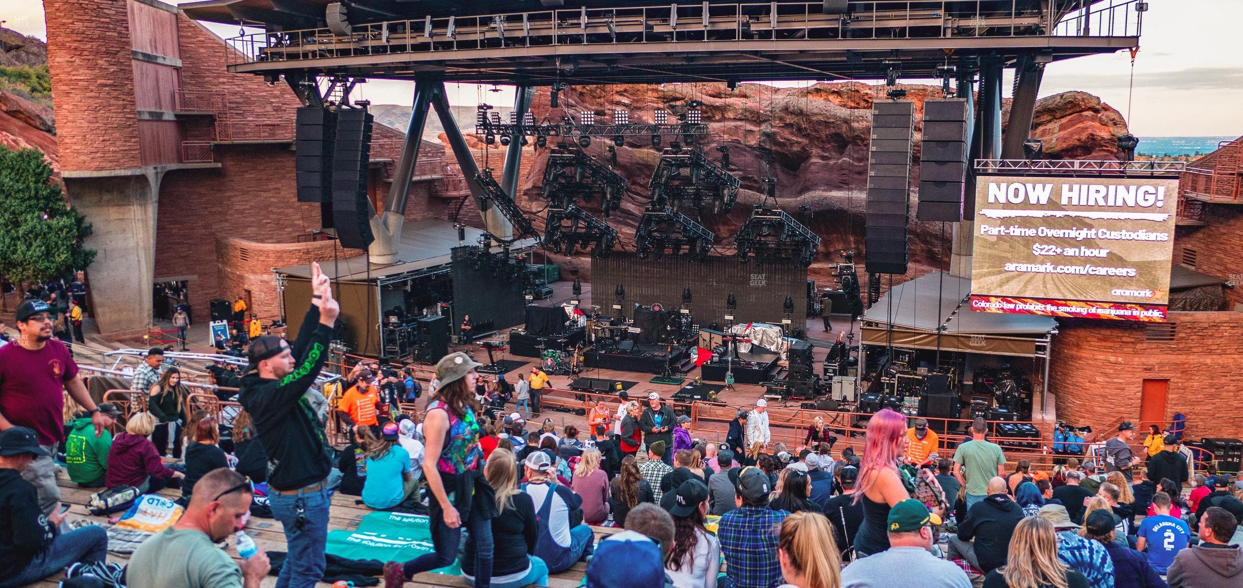 Red Rocks Amphitheatre - Section Reserved Middle Center Right View Seat View