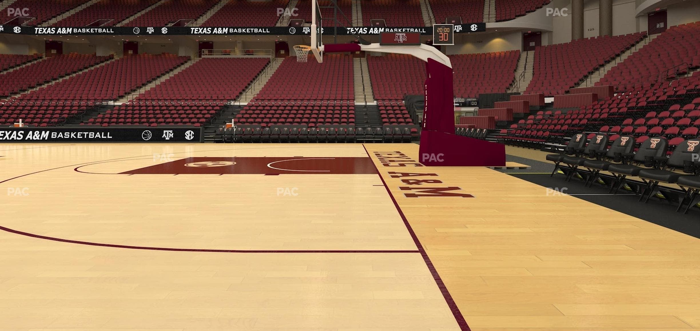 Reed Arena - Section Floor 3 Seat View