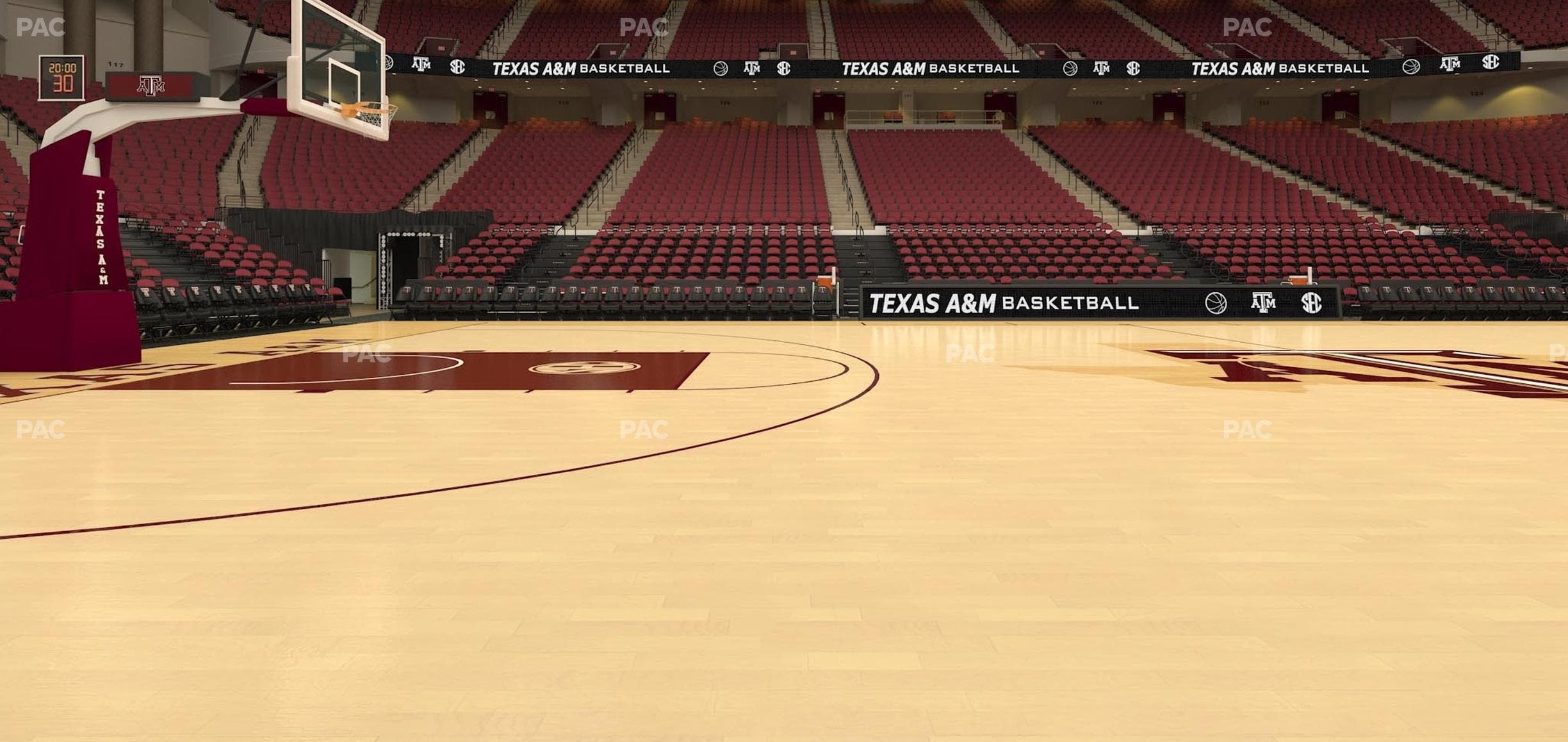 Reed Arena - Section Floor 4 Seat View