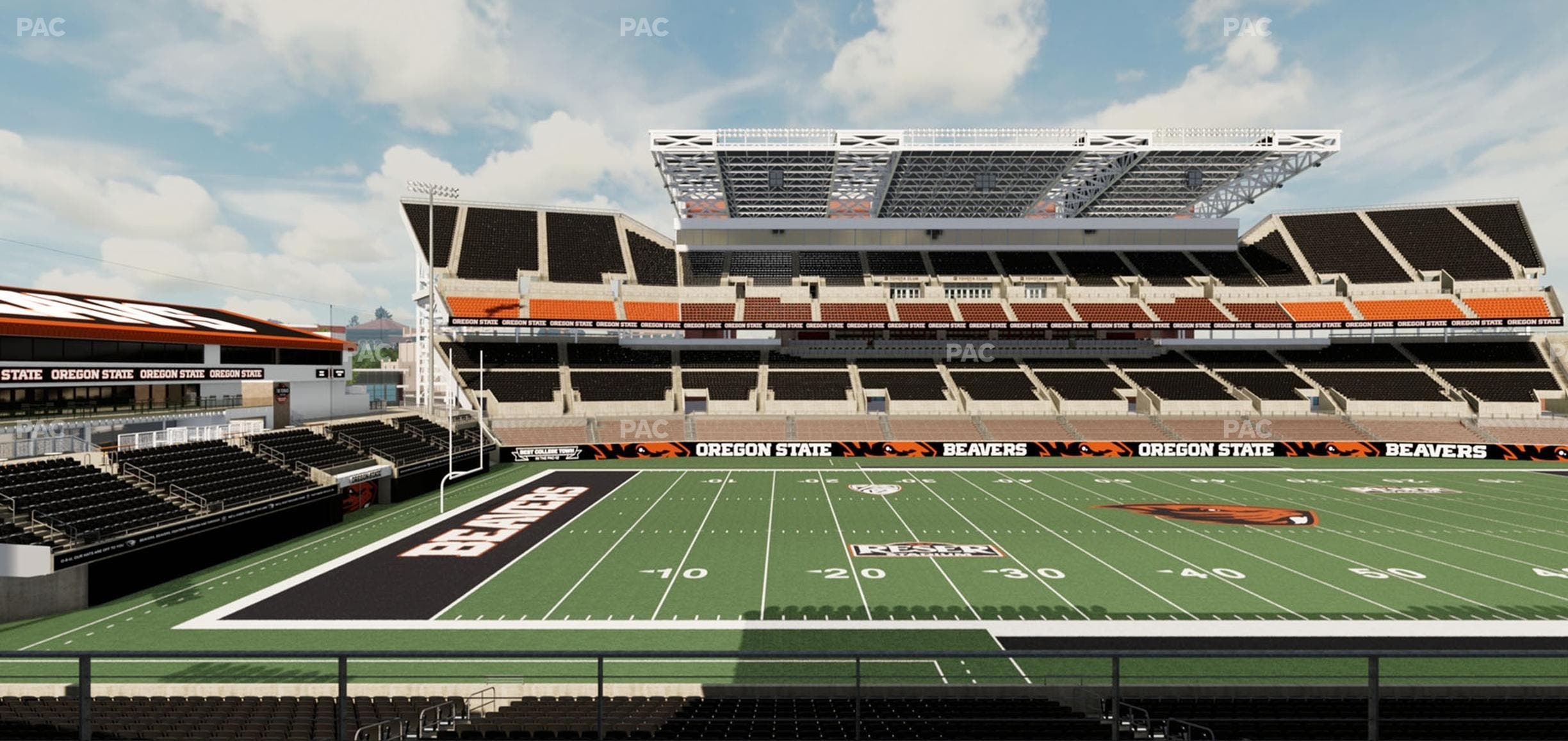 Reser Stadium - Section West Club 4 Seat View