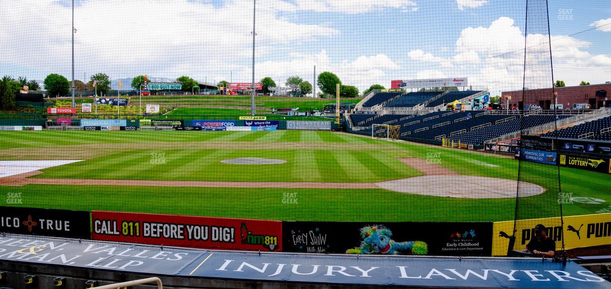 Rio Grande Credit Union Field at Isotopes Park - Section 107 Seat View