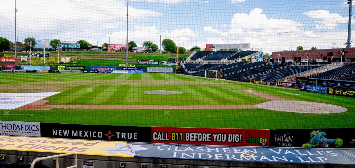 Rio Grande Credit Union Field at Isotopes Park - Section 109 Seat View
