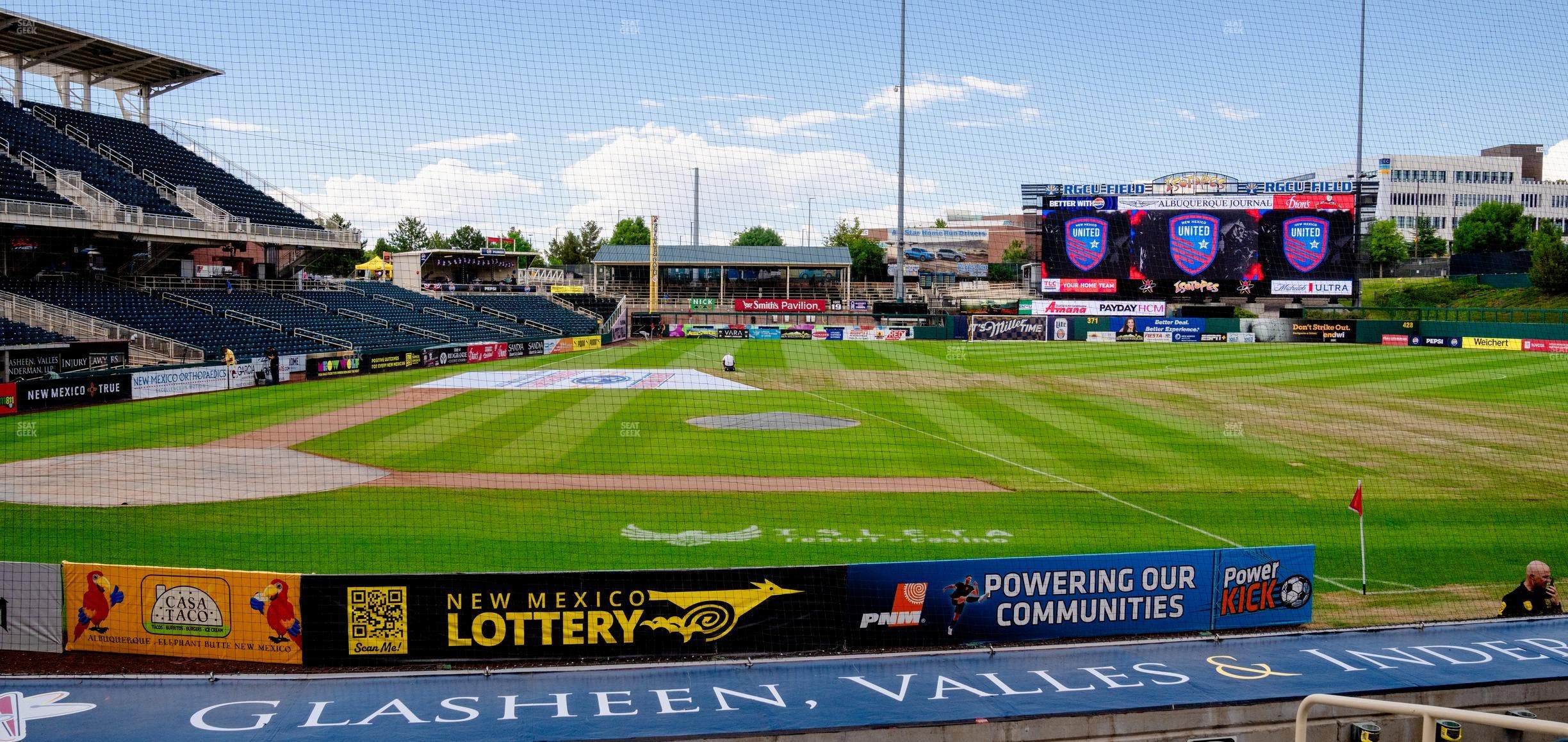 Rio Grande Credit Union Field at Isotopes Park - Section 110 Seat View