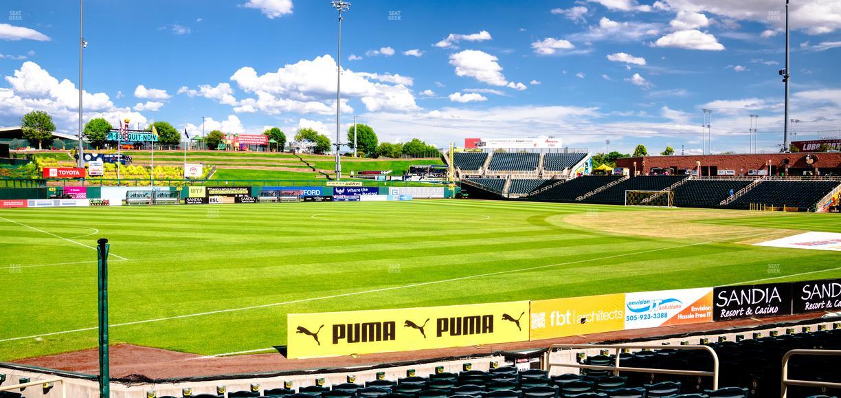Rio Grande Credit Union Field at Isotopes Park - Section 121 Seat View