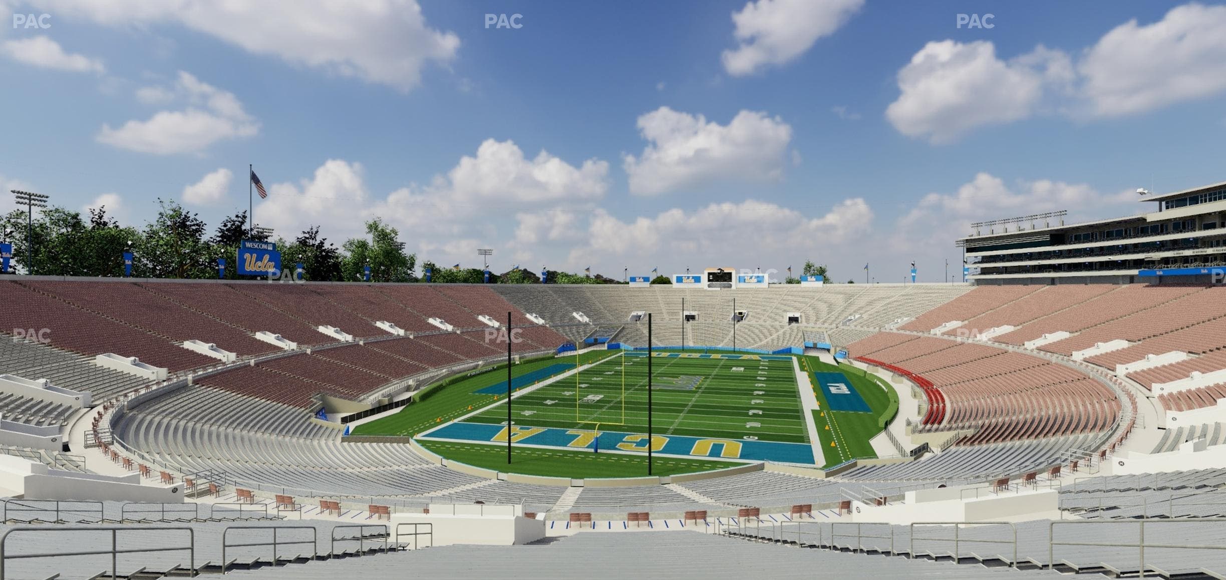 Rose Bowl Stadium - Section Upper 12 H Seat View