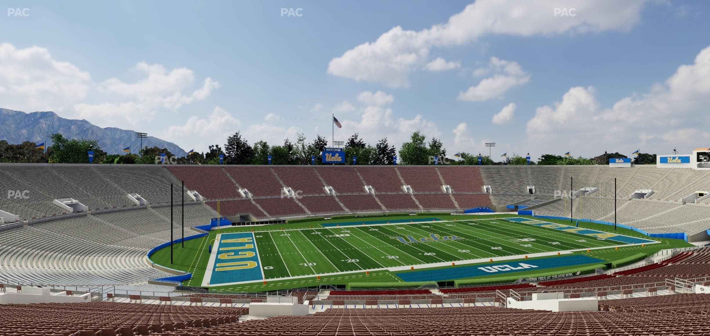 Rose Bowl Stadium - Section Upper 16 H Seat View