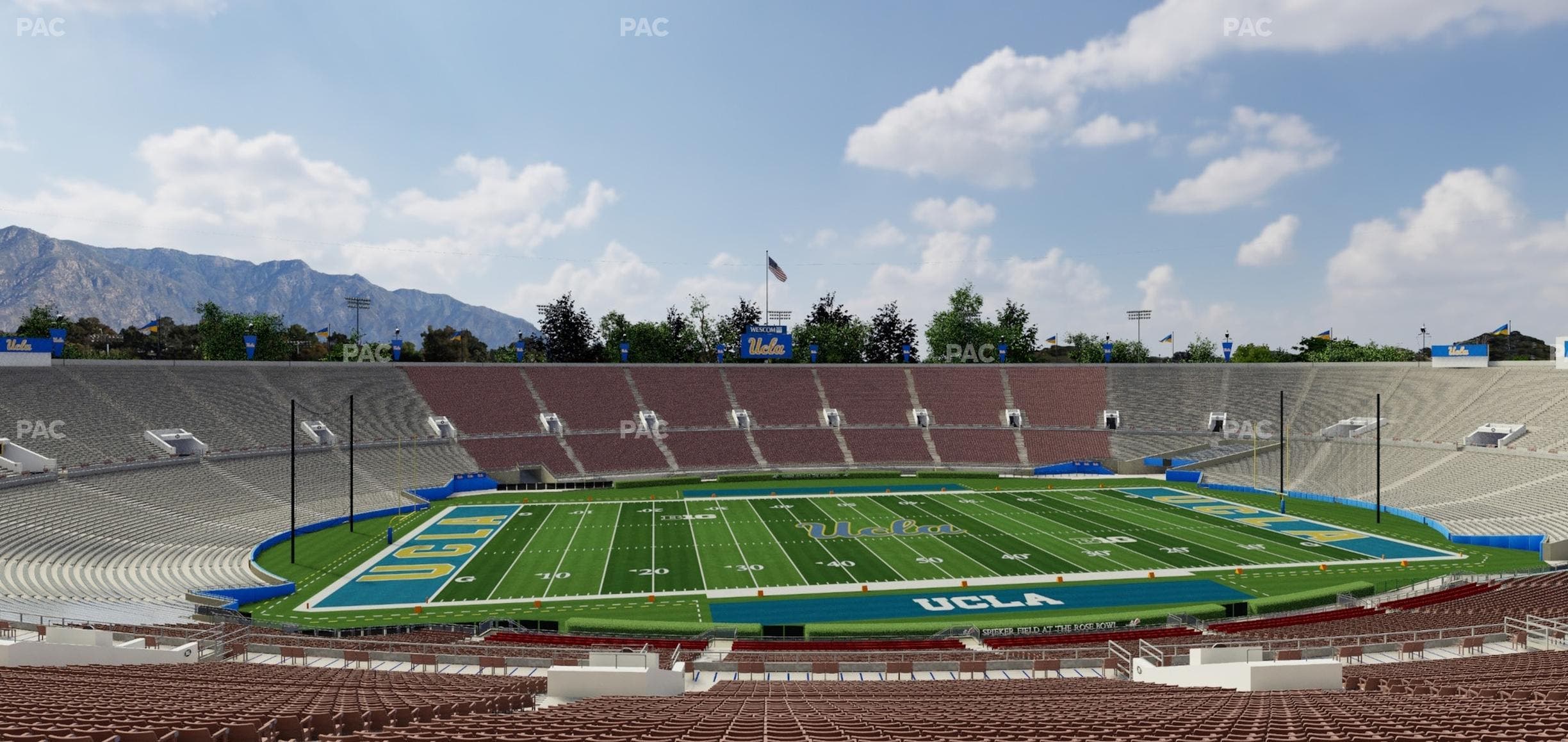Rose Bowl Stadium - Section Upper 17 H Seat View