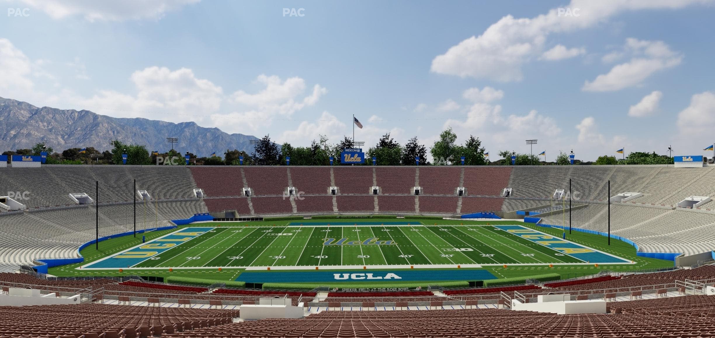 Rose Bowl Stadium - Section Upper 18 H Seat View