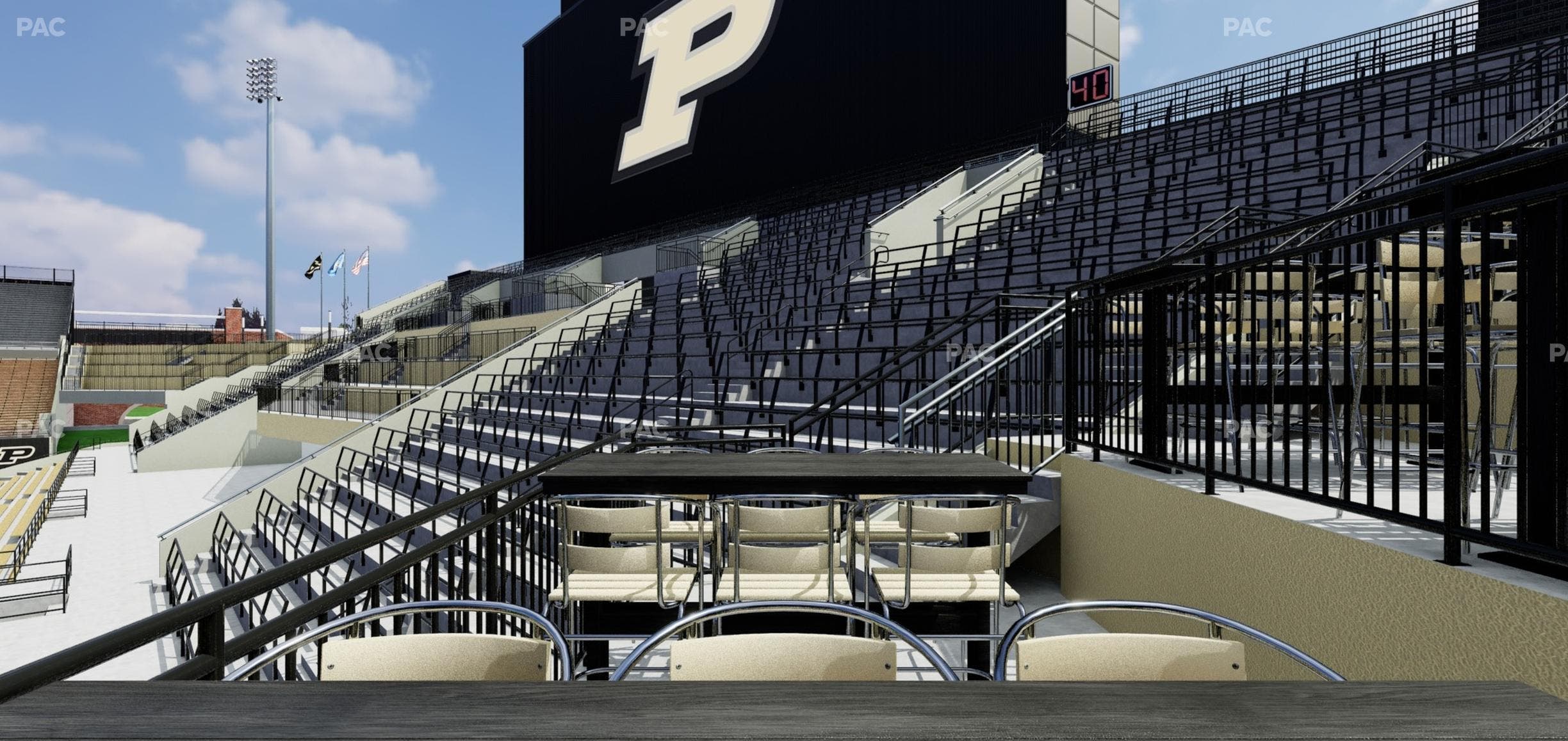 Ross Ade Stadium - Section Junction Terrace Table 3 Seat View