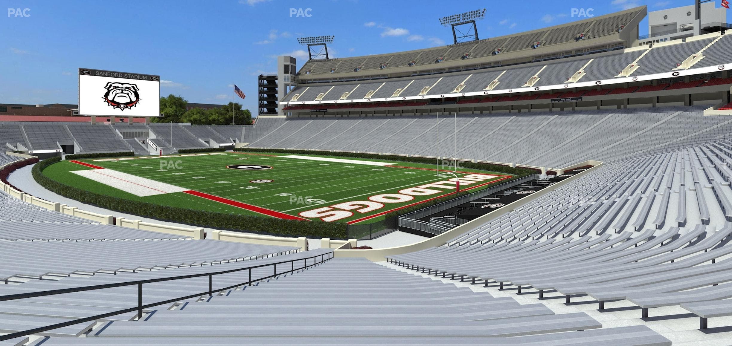 Sanford Stadium - Section 124 Seat View