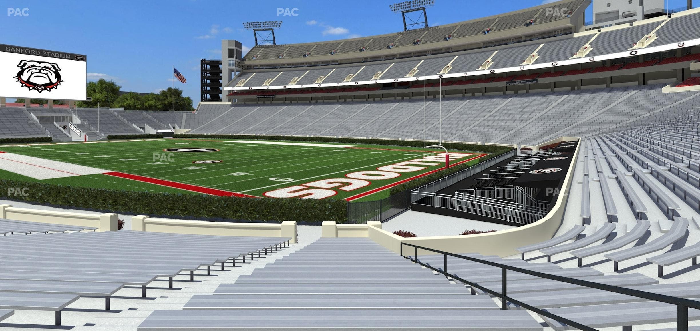Sanford Stadium - Section 125 Seat View