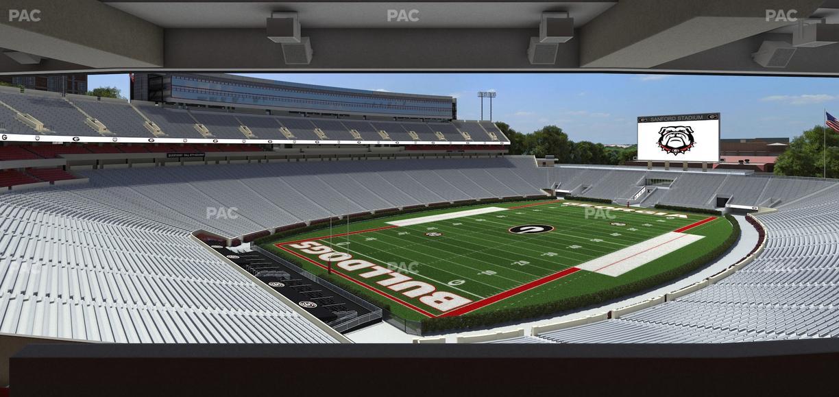 Sanford Stadium - Section East Upper Club 214 Seat View