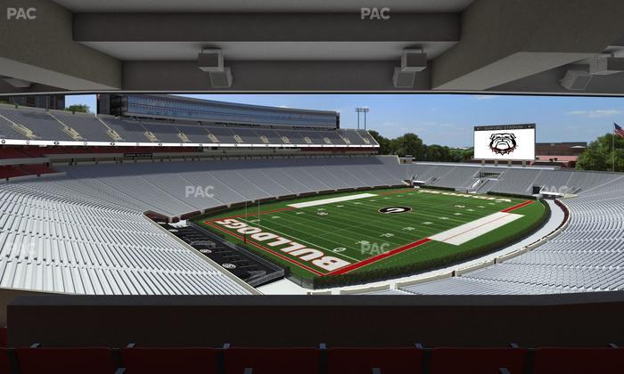 Sanford Stadium - Section East Upper Club 214 Seat View