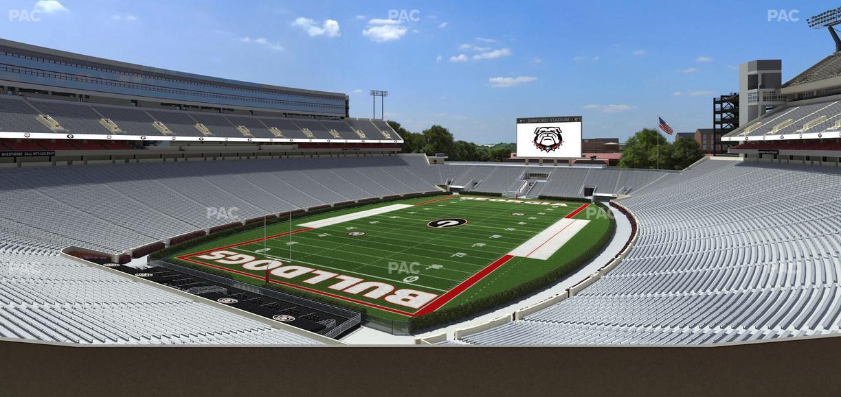Sanford Stadium - Section East Upper Club 215 Seat View
