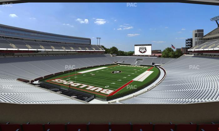 Sanford Stadium - Section East Upper Club 215 Seat View