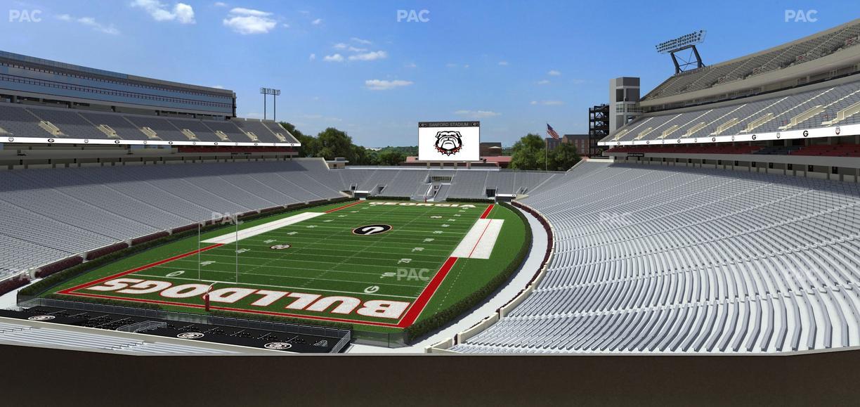 Sanford Stadium - Section East Upper Club 216 Seat View