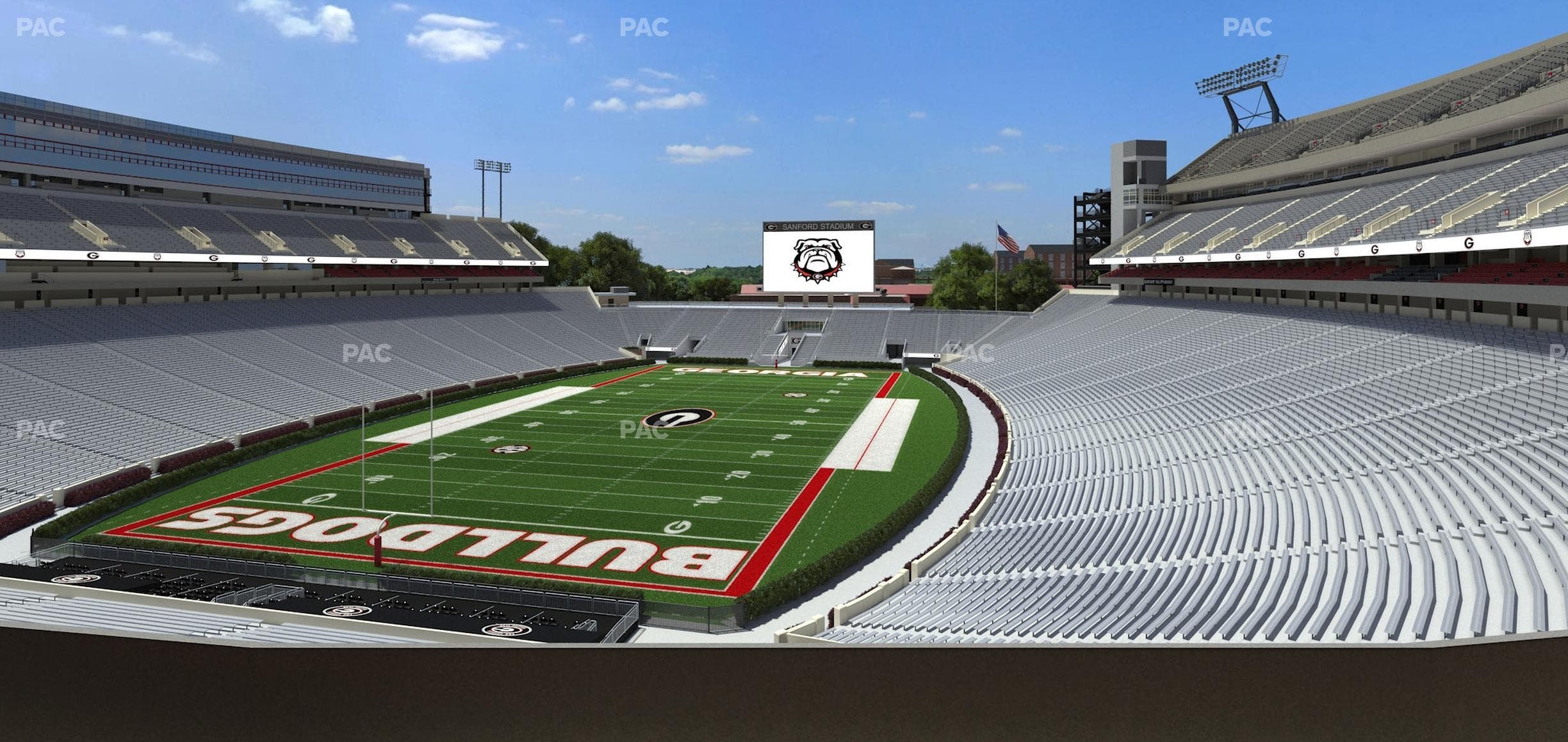 Sanford Stadium - Section East Upper Club 216 Seat View