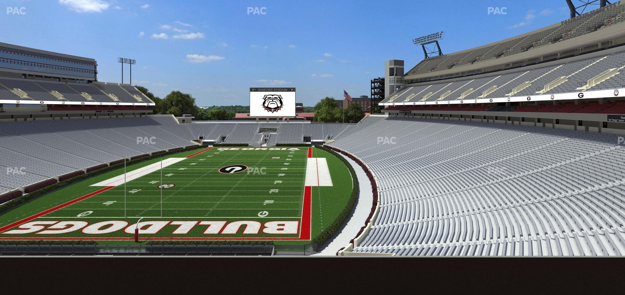 Sanford Stadium - Section East Upper Club 217 Seat View