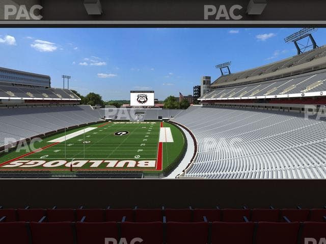 Sanford Stadium - Section East Upper Club 217 Seat View