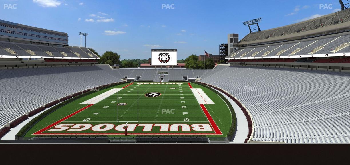 Sanford Stadium - Section East Upper Club 218 Seat View