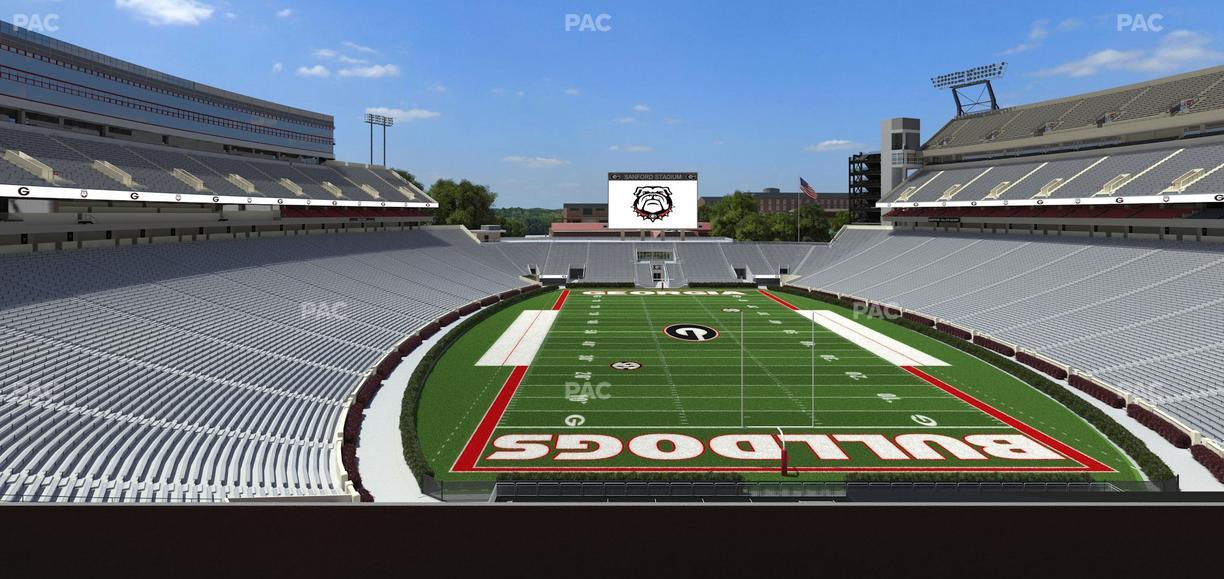 Sanford Stadium - Section East Upper Club 220 Seat View