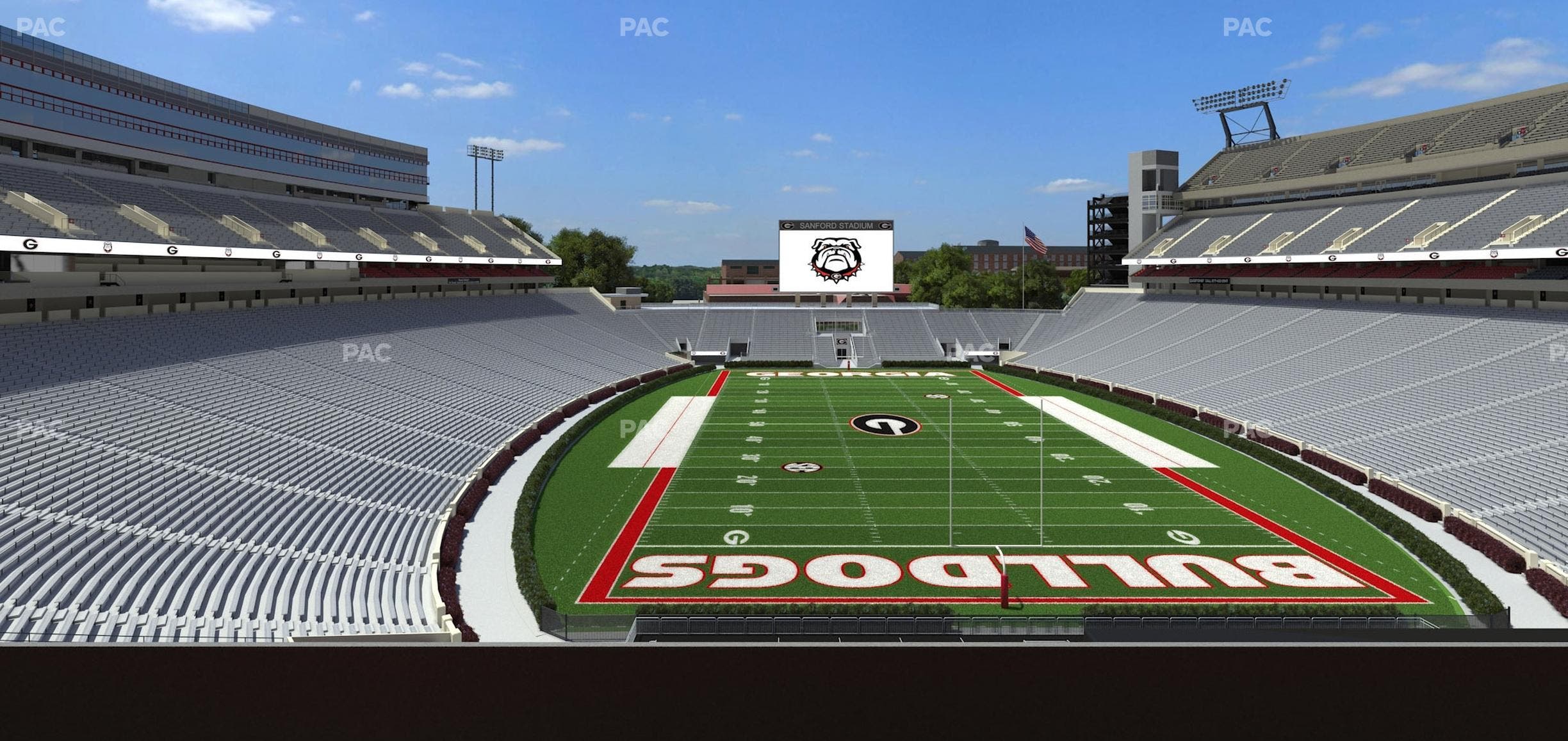 Sanford Stadium - Section East Upper Club 220 Seat View
