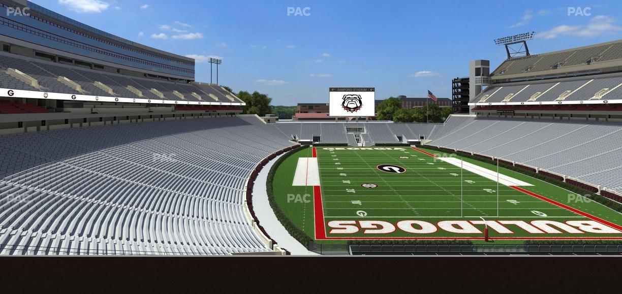 Sanford Stadium - Section East Upper Club 221 Seat View