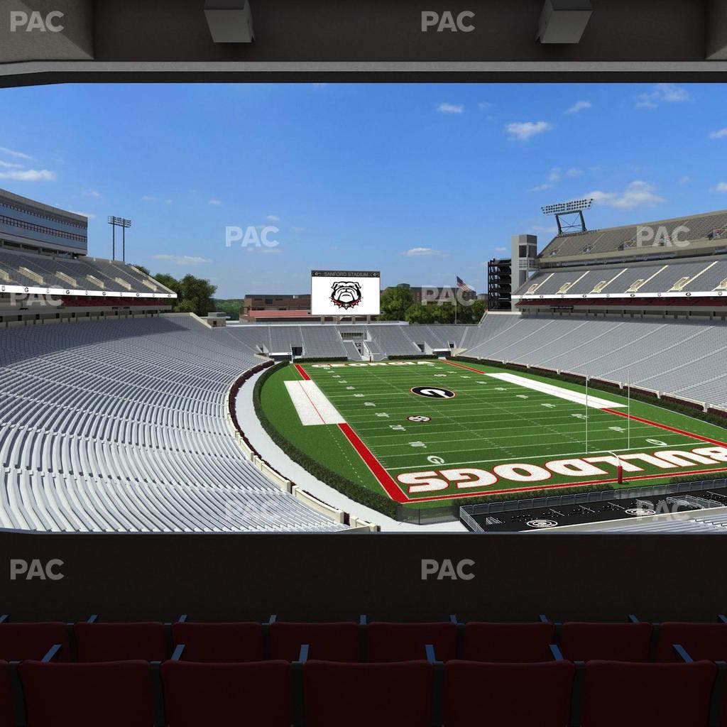 Sanford Stadium - Section East Upper Club 222 Seat View