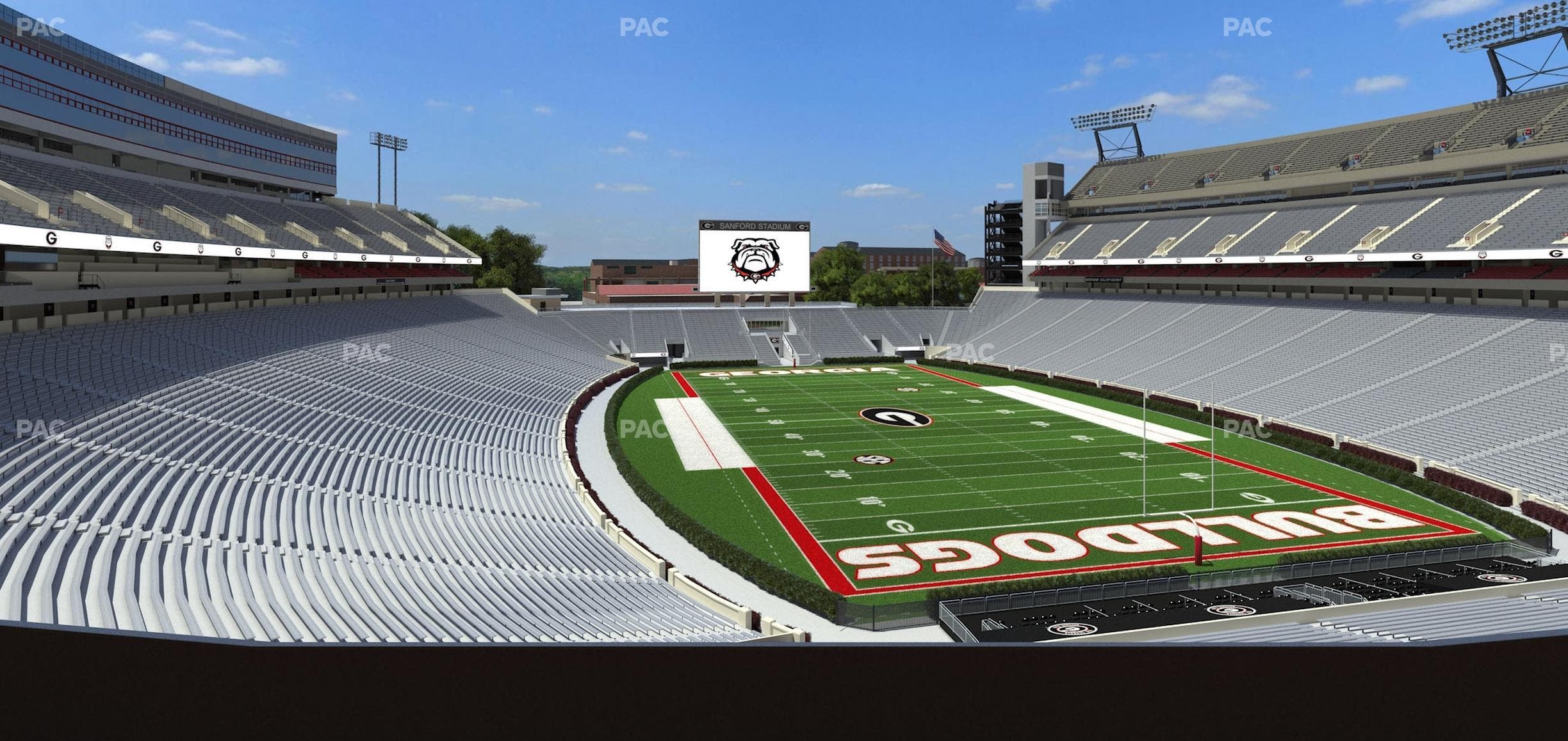 Sanford Stadium - Section East Upper Club 222 Seat View