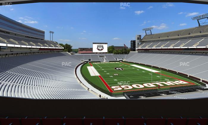 Sanford Stadium - Section East Upper Club 222 Seat View