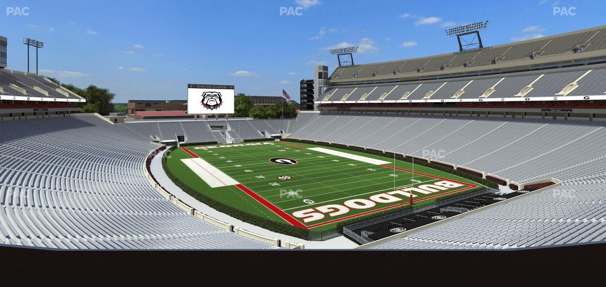 Sanford Stadium - Section East Upper Club 223 Seat View