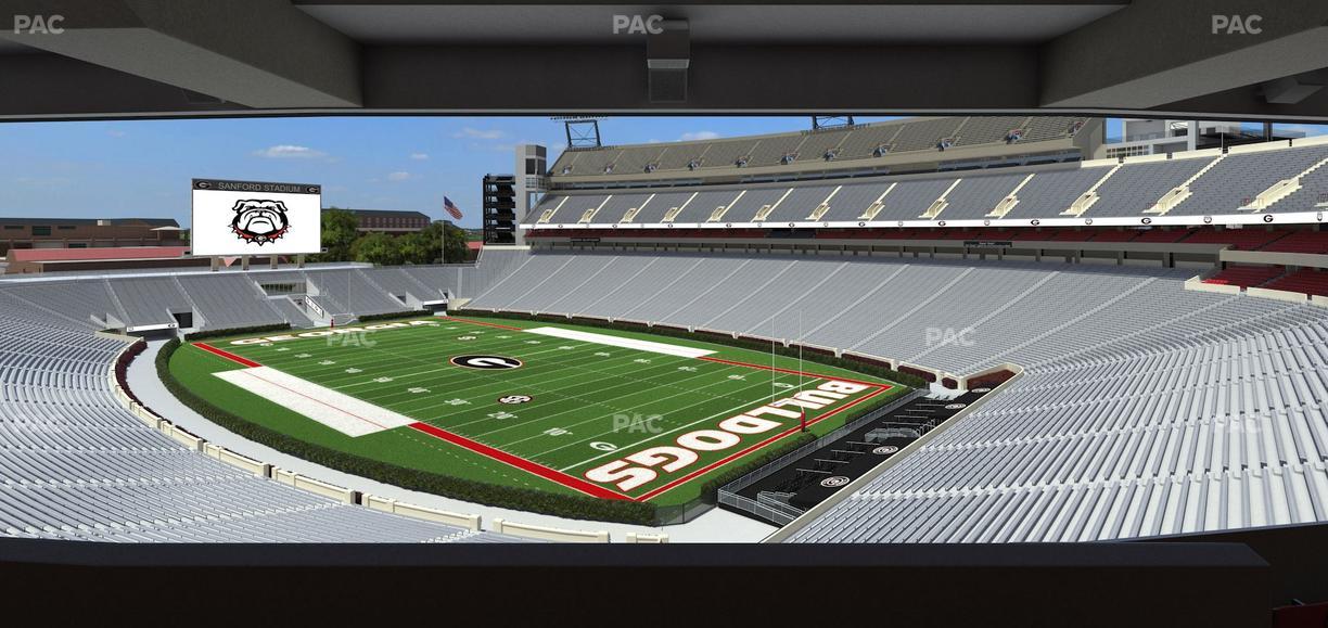 Sanford Stadium - Section East Upper Club 224 Seat View