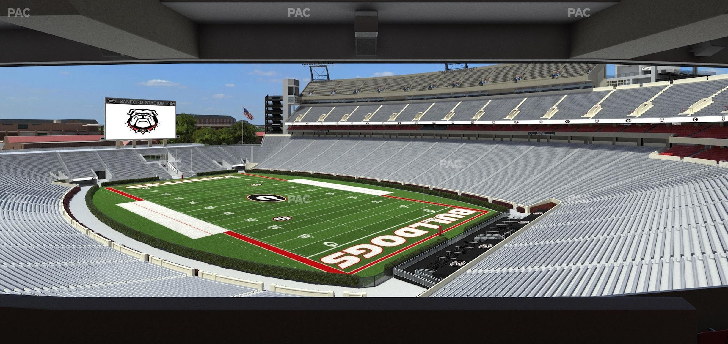 Sanford Stadium - Section East Upper Club 224 Seat View