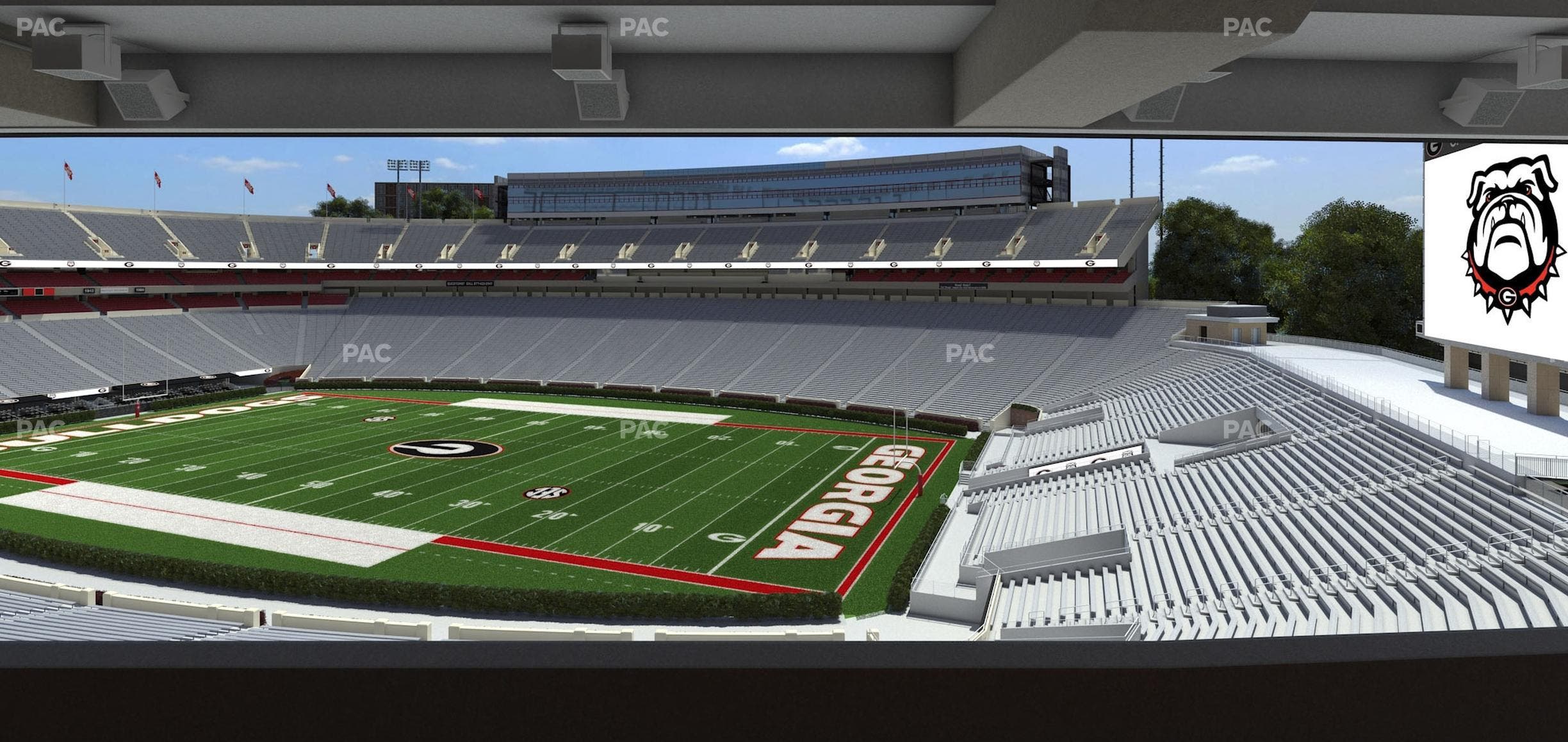 Sanford Stadium - Section North Club 202 Seat View