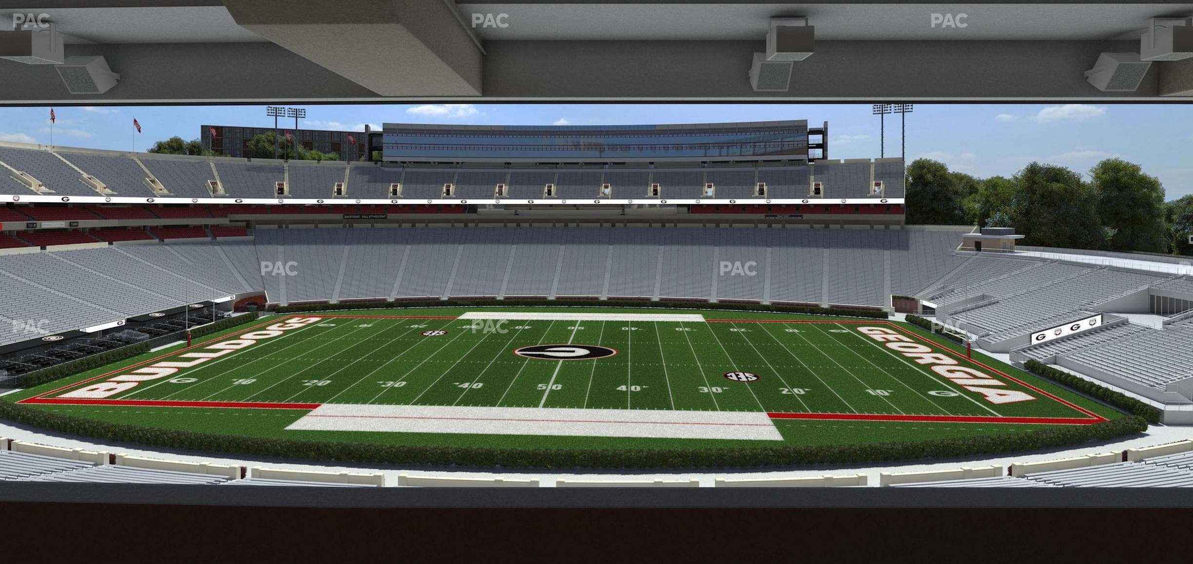 Sanford Stadium - Section North Club 206 Seat View