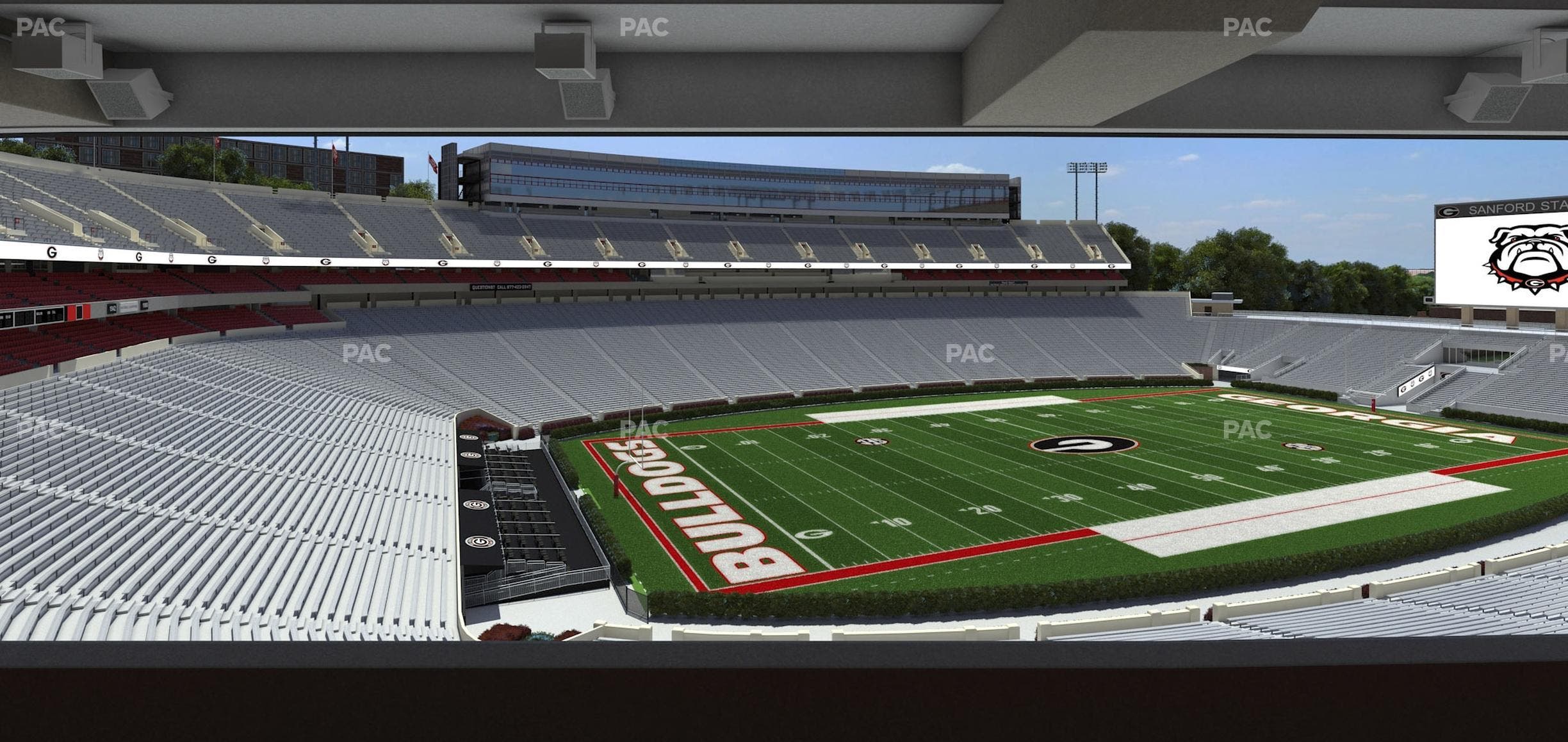Sanford Stadium - Section North Club 212 Seat View