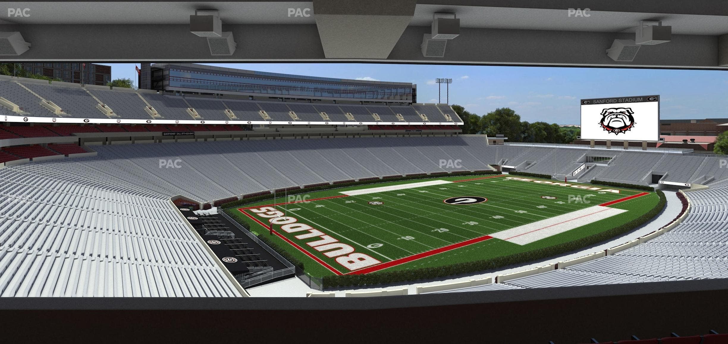 Sanford Stadium - Section North Club 213 Seat View